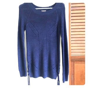 Knitted Dark Blue Sweater